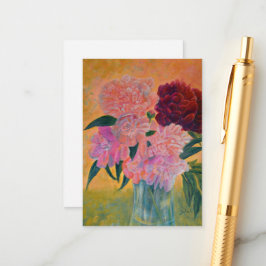 Peony Bouquet Painting Informatiekaartje