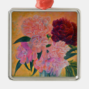 Peony bouquet - Peonies Painting Metalen Ornament