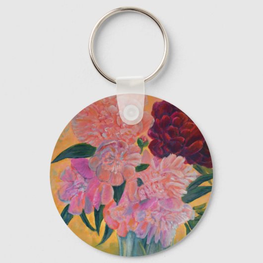 Peony bouquet - Peonies Painting Sleutelhanger (Voorkant)