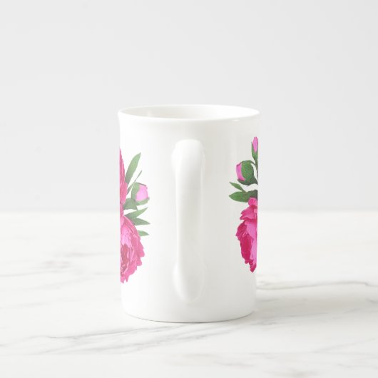 Peony Bouquet Porselein Kop (Achterkant)