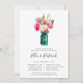 Peony Bouquet Rehearsal Dinner Invitation Kaart (Voorkant)