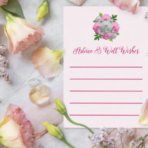 Peony Bouquet Vrijgezellenfeest Advieskaart