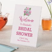 Peony Bouquet Vrijgezellenfeest Reclamebord Met Voetstuk (Insitu)