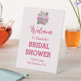 Peony Bouquet Vrijgezellenfeest Reclamebord Met Voetstuk