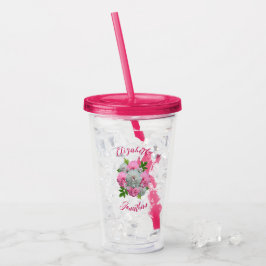 Peony Bouquet Wedding Acryl Drinkbeker