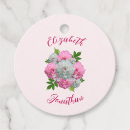 Peony Bouquet Wedding Bedankjes Labels