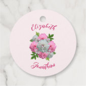 Peony Bouquet Wedding Bedankjes Labels (Achterkant)