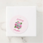 Peony Bouquet Wedding Bedankjes Labels (In situ)