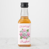 Peony Bouquet Wedding Likeurfles Etiket (Voorkant)
