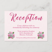 Peony Bouquet Wedding Reception Informatiekaartje