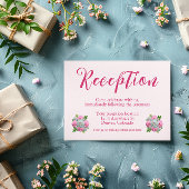 Peony Bouquet Wedding Reception Informatiekaartje