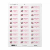 Peony Bouquet Wedding Return Address Etiket (Full Sheet)