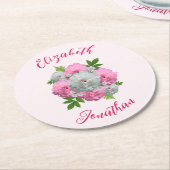 Peony Bouquet Wedding Ronde Kartonnen Onderzetter (Gebogen)