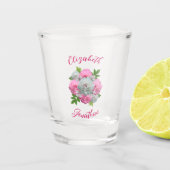 Peony Bouquet Wedding Shot Glas (Voorkant)