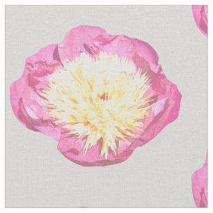 Peony Bowl of Beauty Flowers roze and Grey Stof