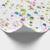 Peony Branch Splatter Wrapping Paper Cadeaupapier (Hoek)