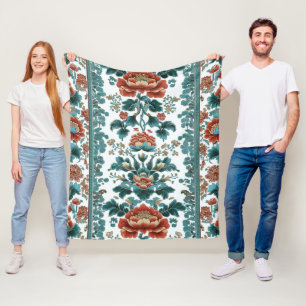 Peony Brocade Fleece Deken