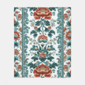 Peony Brocade Fleece Deken (Voorkant)