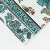 Peony Brocade Fleece Deken (Hoek)