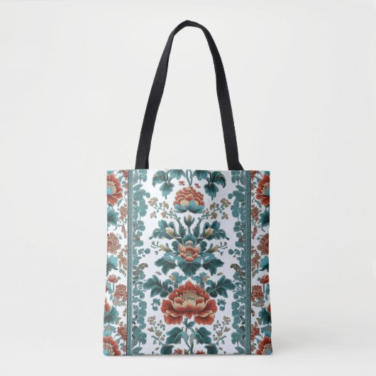 Peony Brocade Tote Bag (Voorkant)