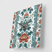 Peony Brocade Vierkante Klok (Hoek)