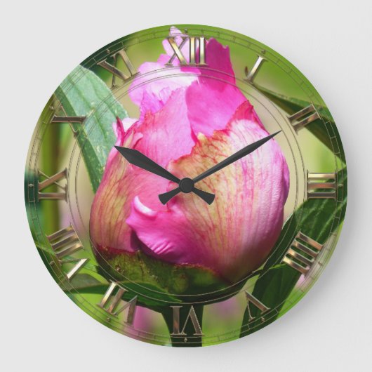 Peony Bud Grote Klok (Voorkant)