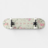 Peony & Butterflies Sage Aesthetic Persoonlijk Skateboard (Horizontaal)