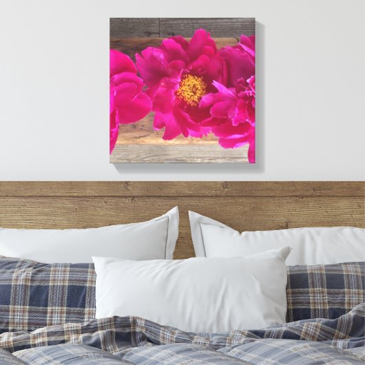 Peony canvas (Insitu (Slaapkamer))