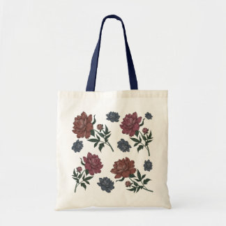 Peony canvas tas