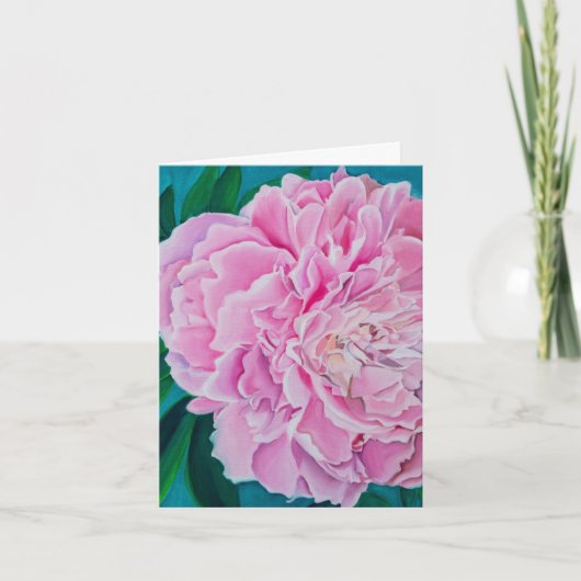 Peony Card Bedankkaart (Voorkant)