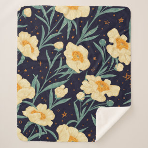 Peony Claire de Lune planten naadloos. Hand Sherpa Deken