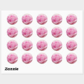 Peony closeup envelopverzegeling ronde sticker (Vel)