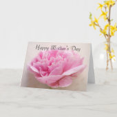 Peony closeup Moederdag Kaart (Gele Bloem)
