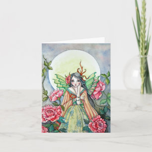 Peony Dawn Fairy - Blank Card Feestdagen Kaart