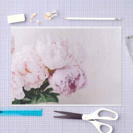 Peony Decoupage Paper links Tissuepapier (Craft)