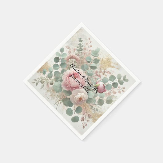 Peony Drama Licht Cocktail Trouwpapier Servetten (Hoek)