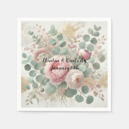 Peony Drama Licht Papier & Party Servetten