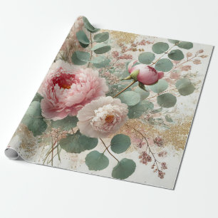 Peony Drama Wrapping Paper Cadeaupapier