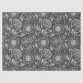 Peony Elegance met bewerkbare achtergrond Tissuepapier (Voorkant)