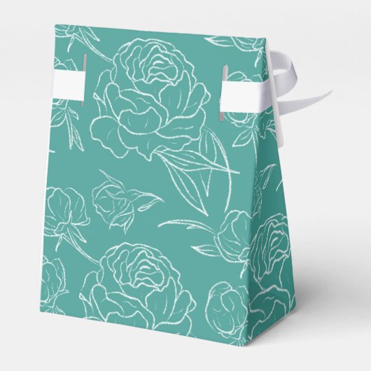 Peony Elegance Wedding Bedankdoosjes (Achterkant)