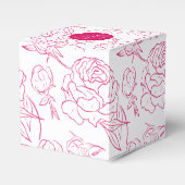 Peony Elegance Wedding Bedankdoosjes (Voorkant Zijde)