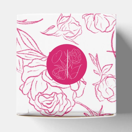 Peony Elegance Wedding Bedankdoosjes (Bovenkant)