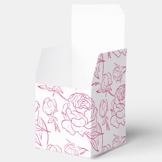 Peony Elegance Wedding Bedankdoosjes (Geopend)