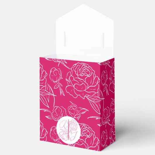 Peony Elegance Wedding Bedankdoosjes (Geopend)