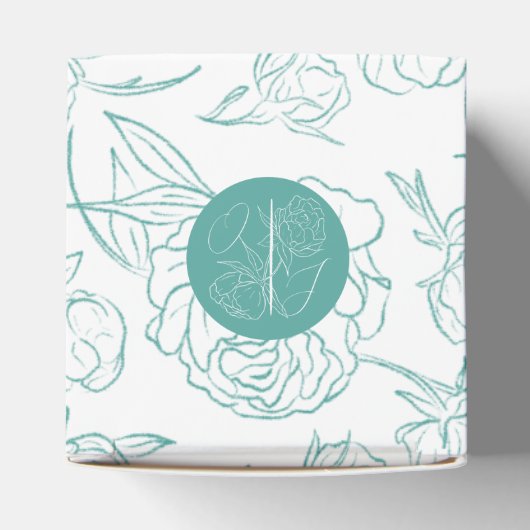 Peony Elegance Wedding Bedankdoosjes (Bovenkant)