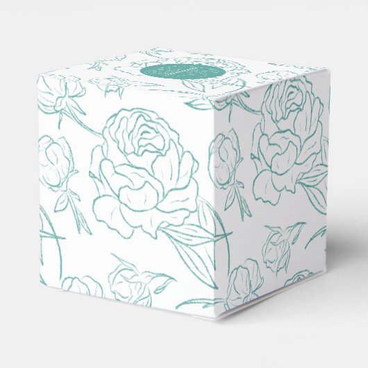 Peony Elegance Wedding Bedankdoosjes (Achterkant)