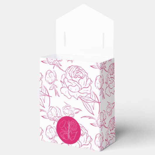 Peony Elegance Wedding Bedankdoosjes (Geopend)