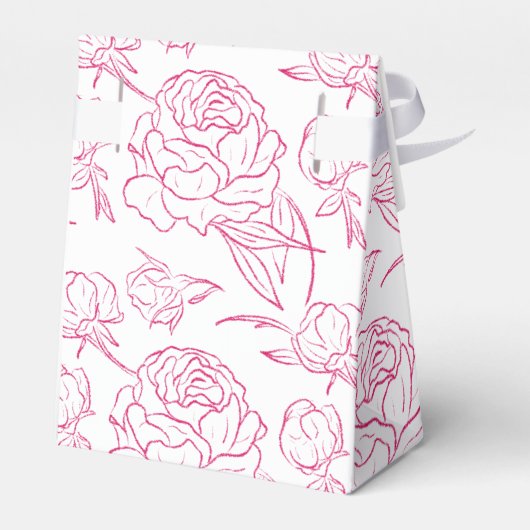 Peony Elegance Wedding Bedankdoosjes (Achterkant)