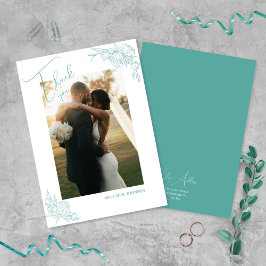 Peony Elegance Wedding Bedankkaart