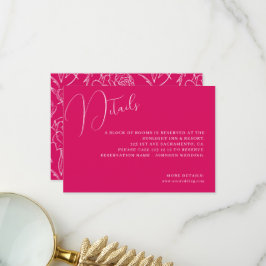 Peony Elegance Wedding Enclosure Kaart